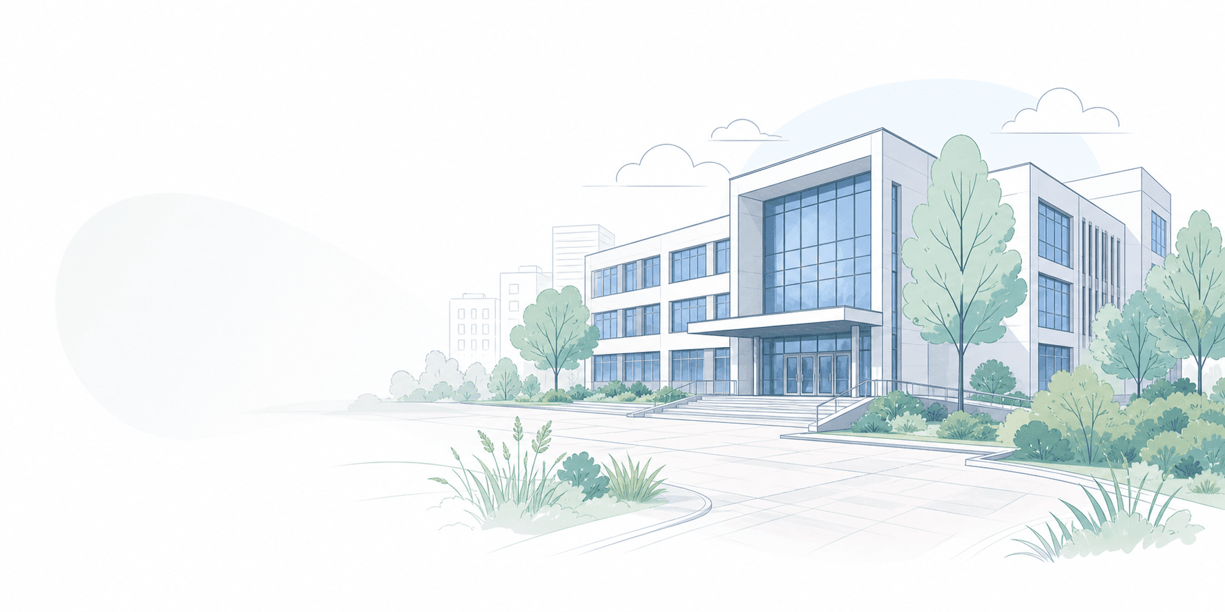 Ilustracja budynku Białostockiego Centrum Edukacji